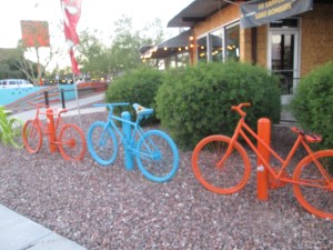 bike racks in downtown Phoenix